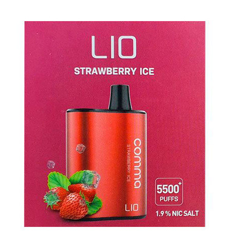 Одноразовая электронная сигарета LIO Comma 5500 - Strawberry Ice (Клубника Лед)