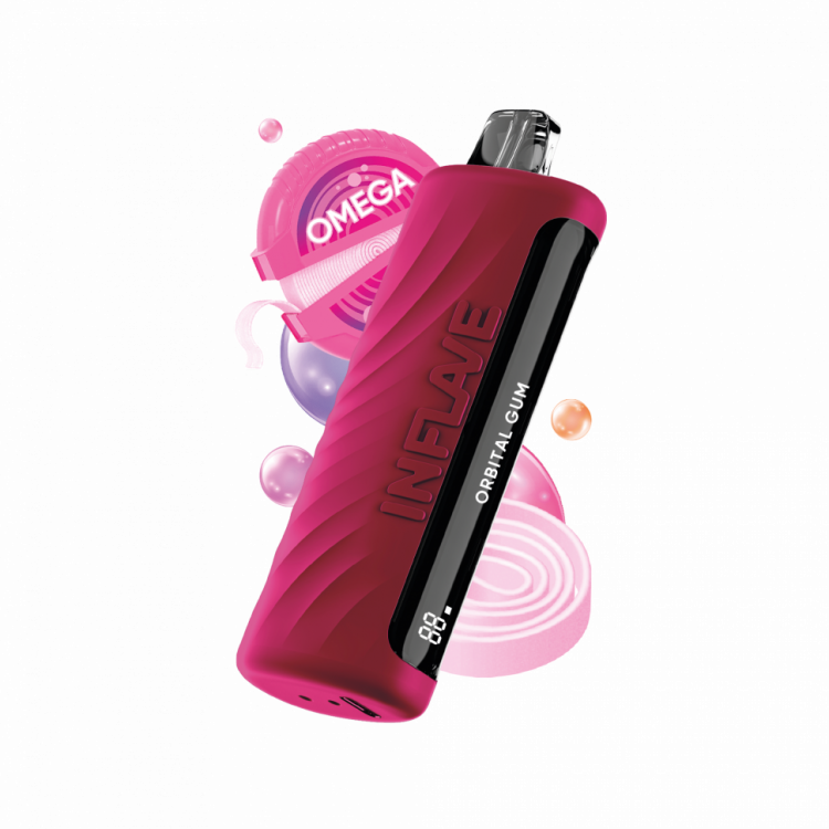 (М) Одноразовая электронная сигарета Inflave Omega 10000 - Розовая Жвачка