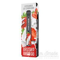 Одноразовая электронная сигарета Brusko Go - Клубника со cливками
