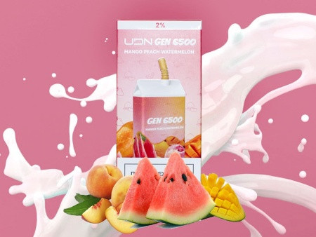 Одноразовая электронная сигарета UDN GEN 6500 - Peach Mango Watermelon (Персик манго арбуз)