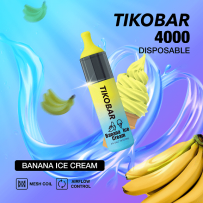 Одноразовая электронная сигарета Tikobar 4000 - Banana Ice Cream (Банановое Мороженое)
