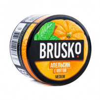 Бестабачная смесь BRUSKO Strong - Апельсин с мятой 50 гр