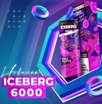 Одноразовая электронная сигарета Iceberg (6000) - Черный чай, Персик, Вишня, Лимон