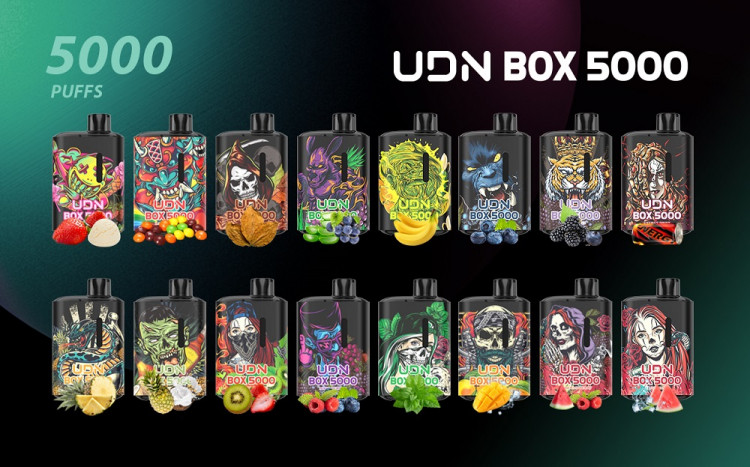 Одноразовая электронная сигарета UDN BOX 5000 - Strawberry Kiwi (Клубника Киви)