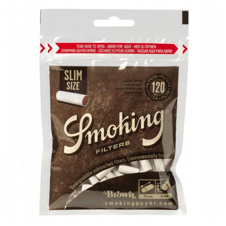 Фильтры для самокруток Smoking Slim Brown (120 шт)